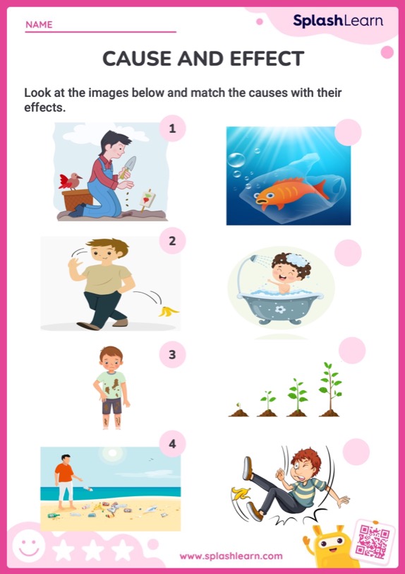 Cause And Effect Worksheet for 3: Find Cause and Effect with Pictures