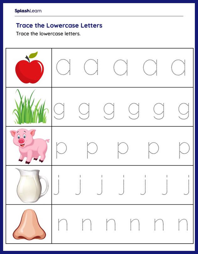 Lowercase Letters Worksheet for K: Learn the Lowercase Letters