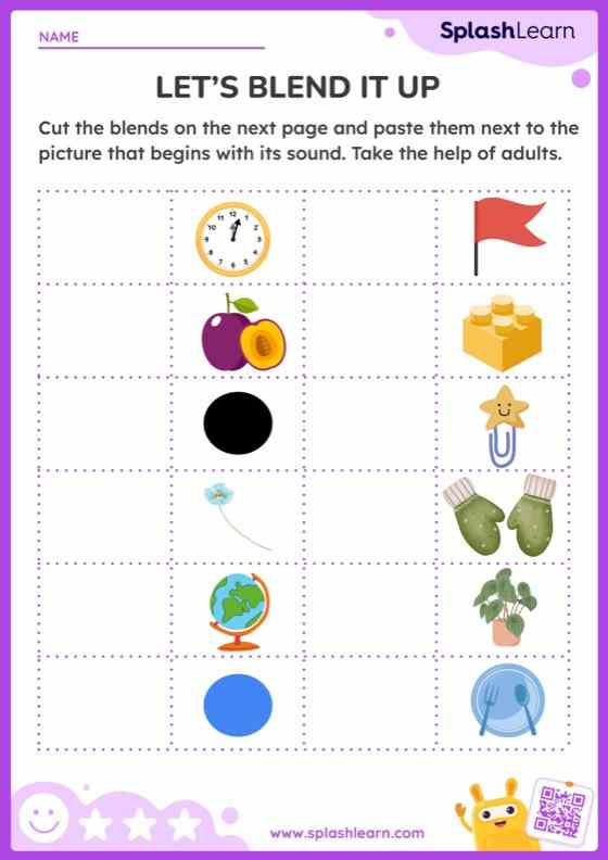 L Blend Words Worksheet for Pre-K: Let's Blend It Up