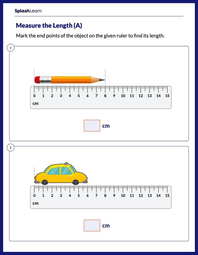 Measure Lengths Using The Ruler Worksheet for 2: Measure Lengths of Objects