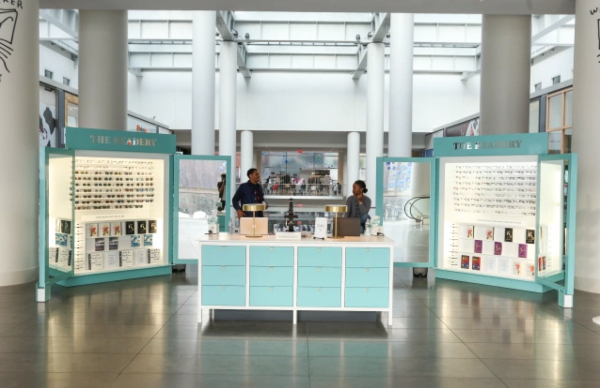 pop-up shops in a retail space around the country