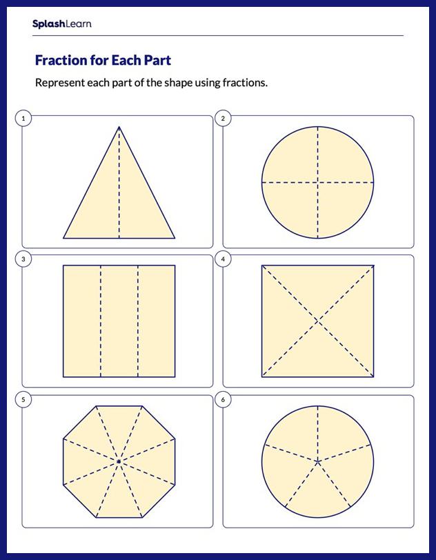 Fractions Using Models Worksheet for 3: Represent Using Fractions