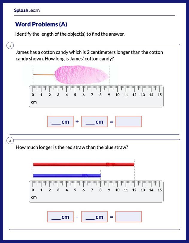 Measurement Worksheet for 2: Solve Word Problems on Measurement