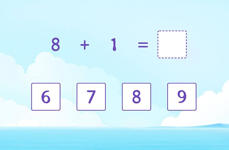 Addition game for Pre-K: Finding Sum (Up to 10)