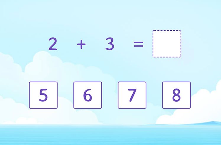 Addition game for Pre-K: Adding Two Numbers (Up to 5)