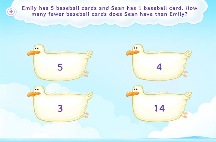 Subtraction game for 2: Solving How Many Fewer Word Problems