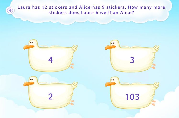 Subtraction game for 2: Solving How Many More Word Problems