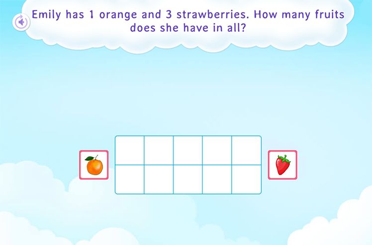 Add With Pictures game for Pre-K: Adding One by Making a Model