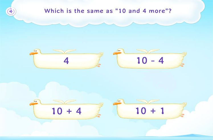 Addition game for K: Identifying the Expression