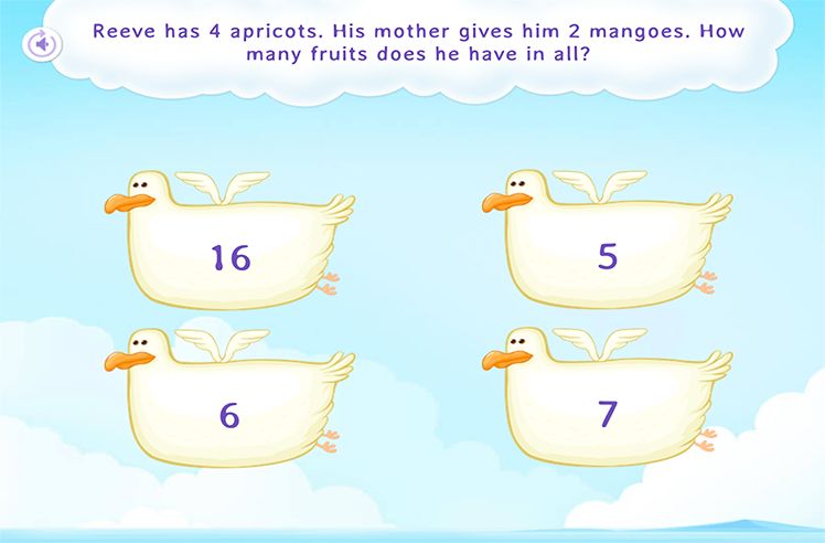 Addition game for Pre-K: Solving 'Add To' Scenarios