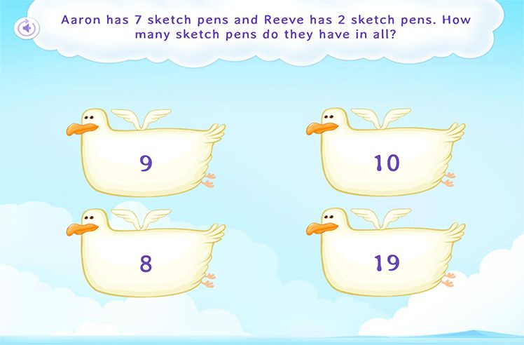 Addition game for Pre-K: Solving ''Put Together'' Scenarios