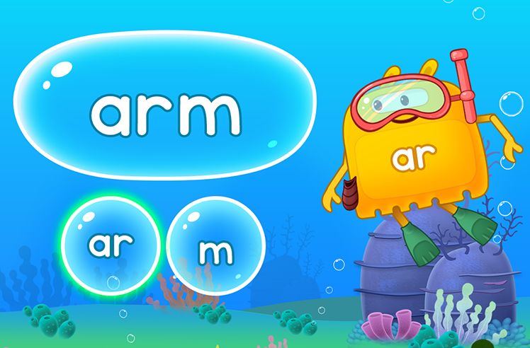 Words With Ar game for 1: Explore Words with Bossy R - ar