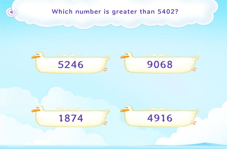 Compare Numbers game for 3: Comparing to Find Greater or Smaller Number