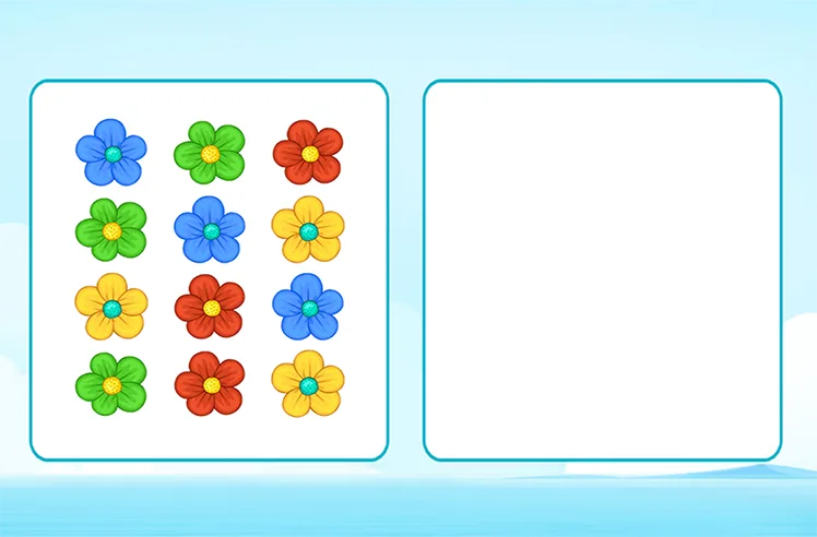Sorting Objects game for Pre-K: Identifying Objects by Color