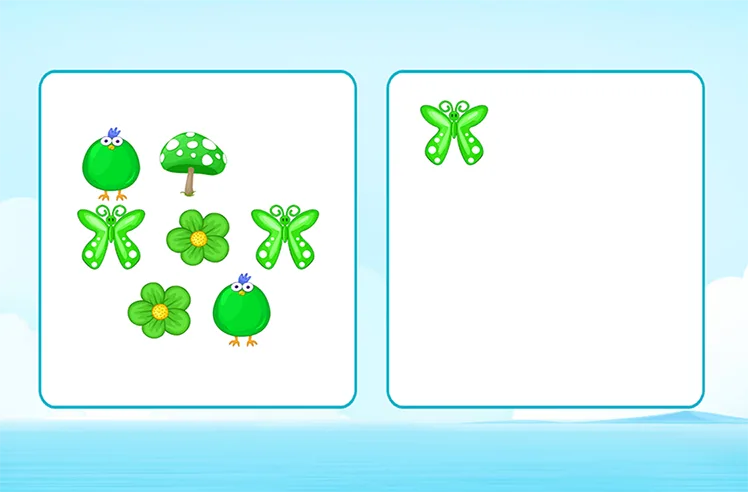 Sorting Objects game for Pre-K: Identifying Objects by Their Name