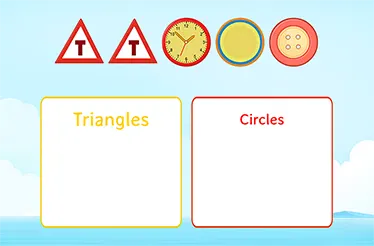 2D Shapes game for Pre-K: Sorting Real-World Shapes