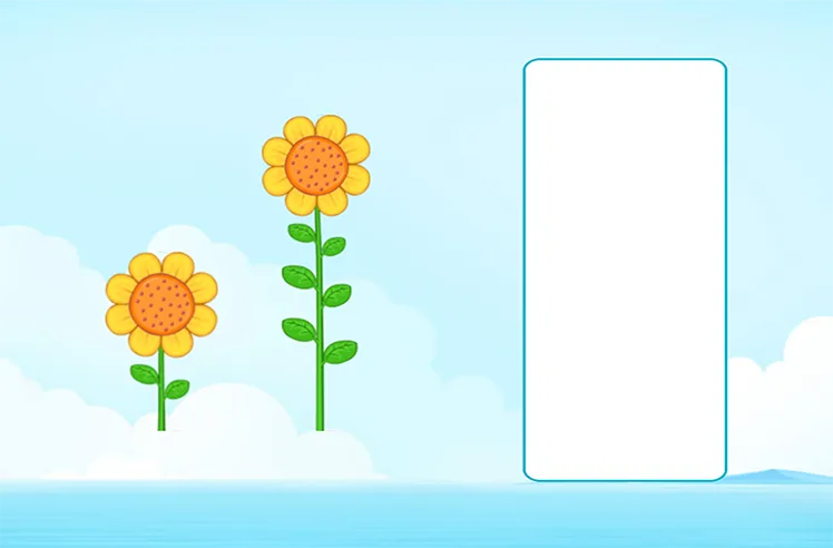 Comparing Heights game for Pre-K: Identifying the Object with Shorter Height