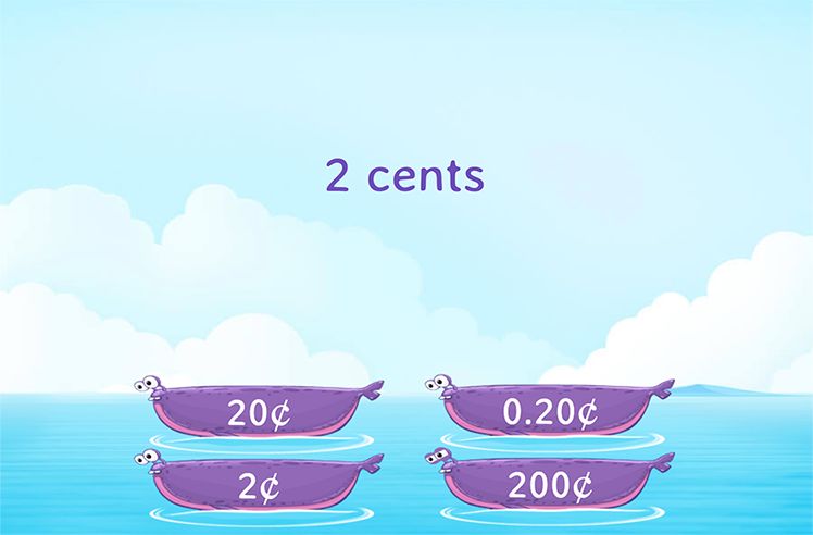 Money game for 1: Using Symbols to Represent Money