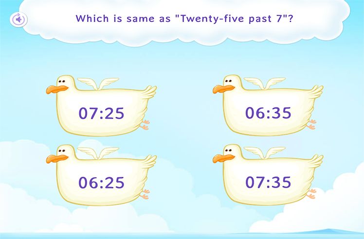 Time To The Nearest 5 Minutes game for 2: Reading Time in Different Formats