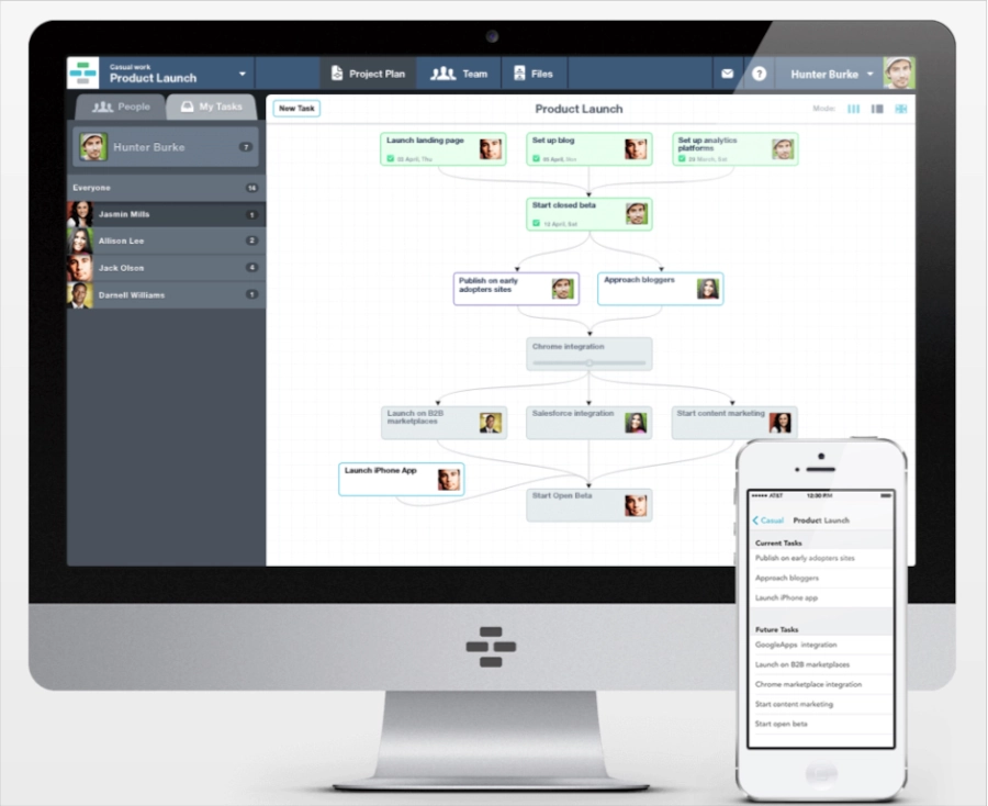 Screenshot of Casual software from their homepage