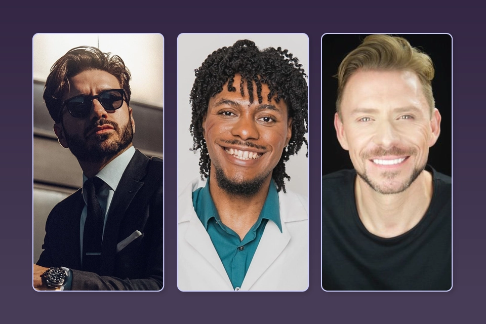Three influencers in the male cosmetics industry