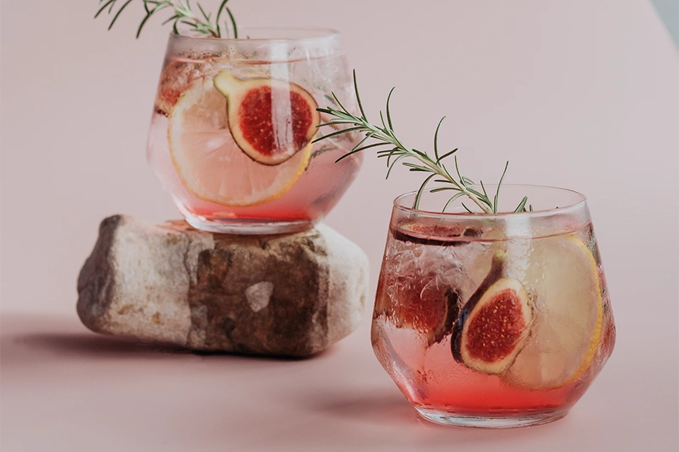 Two delicious cocktails probably made by cocktail influencers