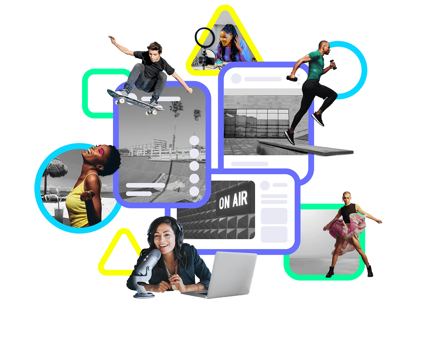 Stylized featured image of several young influencers and social posts