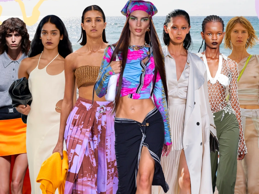 A line of women wearing different fashions