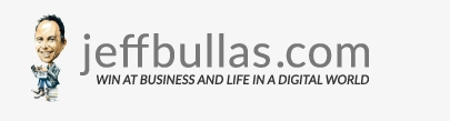 Jeff Bullas site URL, icon, and brand statement