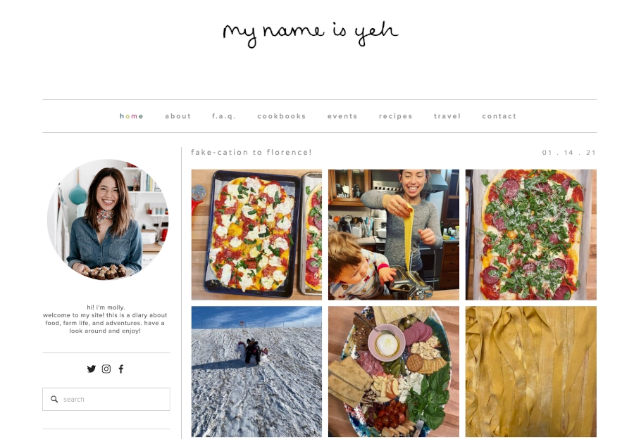 My name is Yeh homepage screenshot