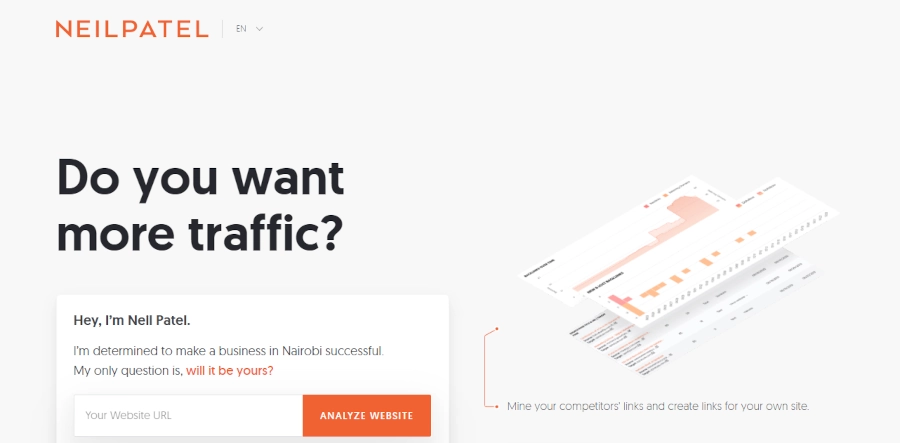 Neil Patel screenshot of website
