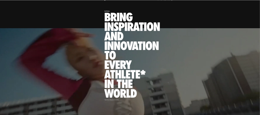 Screenshot of Nike site