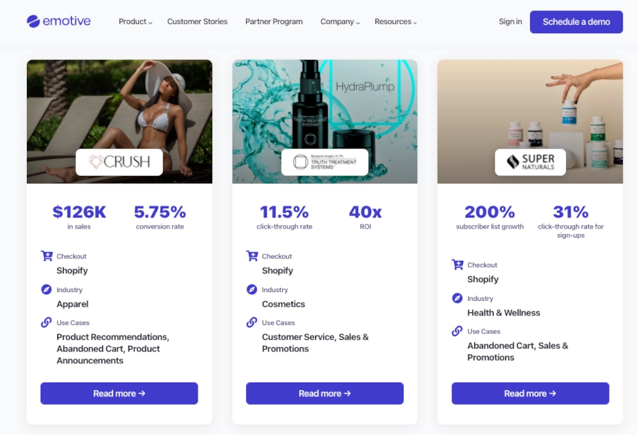 Screenshot of Emotive's options