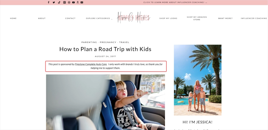 Screenshot of Happily Hughes website