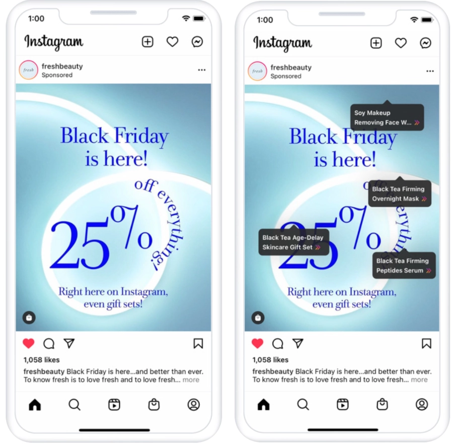 freshbeauty Instagram ads examples