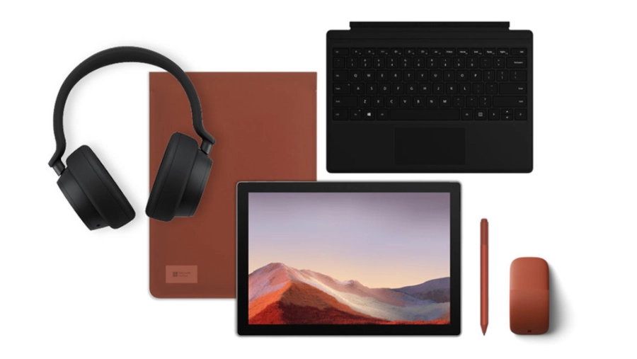 Microsoft Surface Pro 7 with accessories